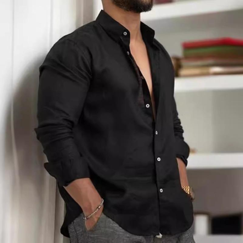 Мужская рубашка с бахромой на пуговицах