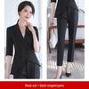 Women's Slim Fit Tuxedo Suit Set - Spring/Summer Professional Blazer & Pants Workwear