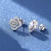 D Цвет 0.5Ct Муассанит Четырехлистный Клевер Серьги-гвоздики для Женщин Стерлингового Серебра 925 пробы с GRA Свадебные Ювелирные Изделия