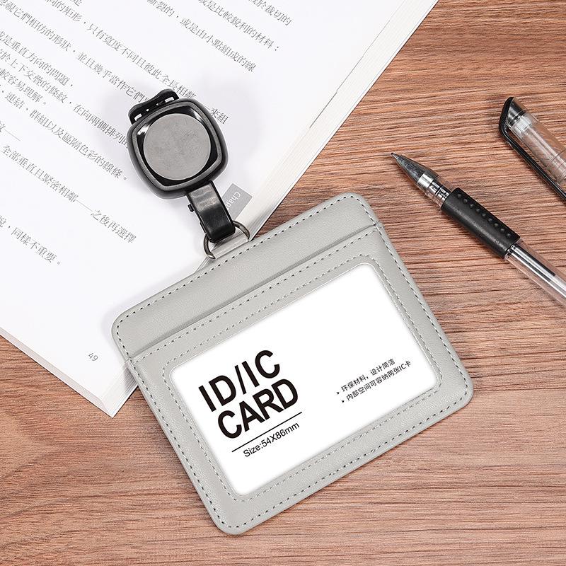 Оригинальный кожаный держатель для ID-карты, вертикальное и горизонтальное использование, подходит для служебных бейджей, бейджей с именем, конференций, кампусов и проездных карт