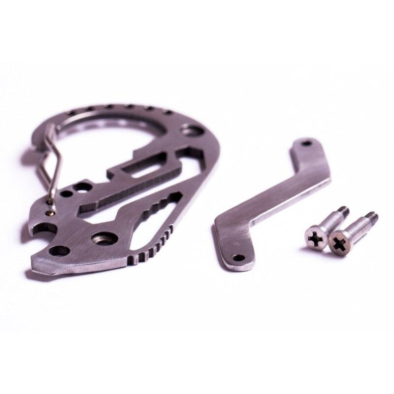 Outdoor Carabiner Clip Multi-Function Wrench Stainless Steel Edc Keychain Bottle Opener Portable Pocket Tools