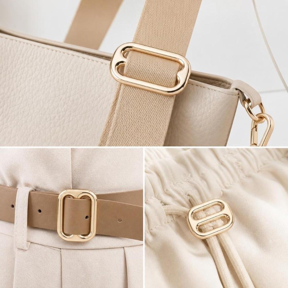 10PCS Zinc Alloy Strap Keeper Buckle Flat Shape Belt Slide Buckle Clothing Accessories
