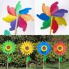 Игрушки Красочные Подсолнухи Ветряные мельницы DIY Ветряные вертушки Макет Игрушки Пластиковые Ветряные вертушки