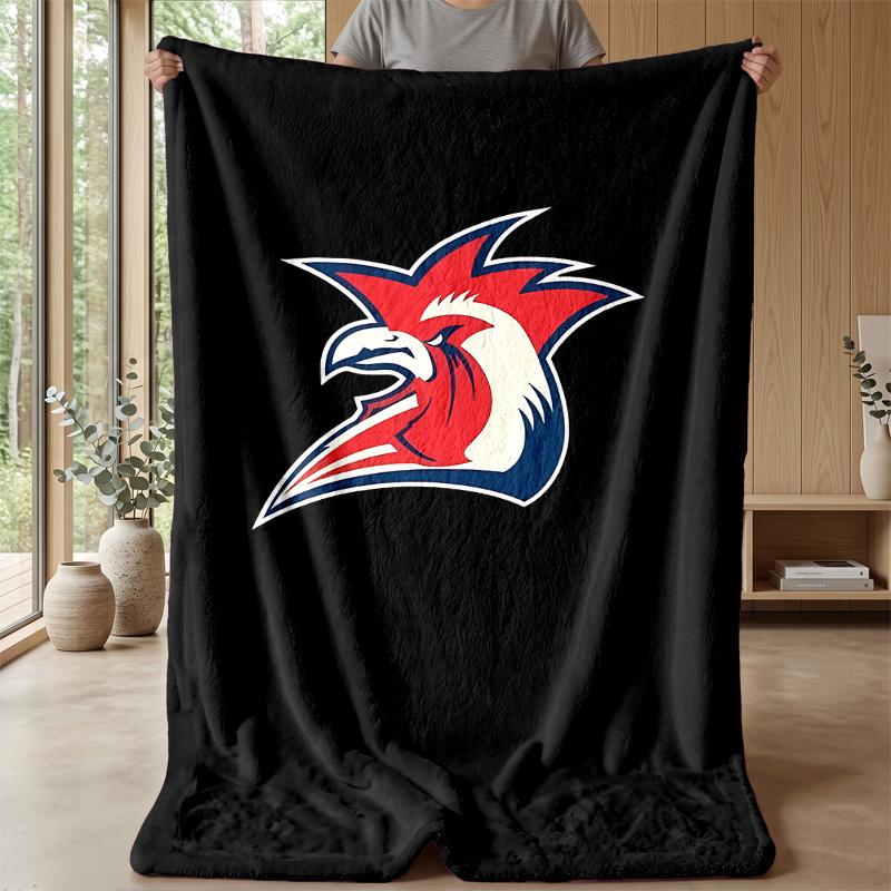 Sydney RoostersPrinted Flannel Blanket Cozy Skin-Friendly Warm Throw for Couch Bed Indoor Daily Use