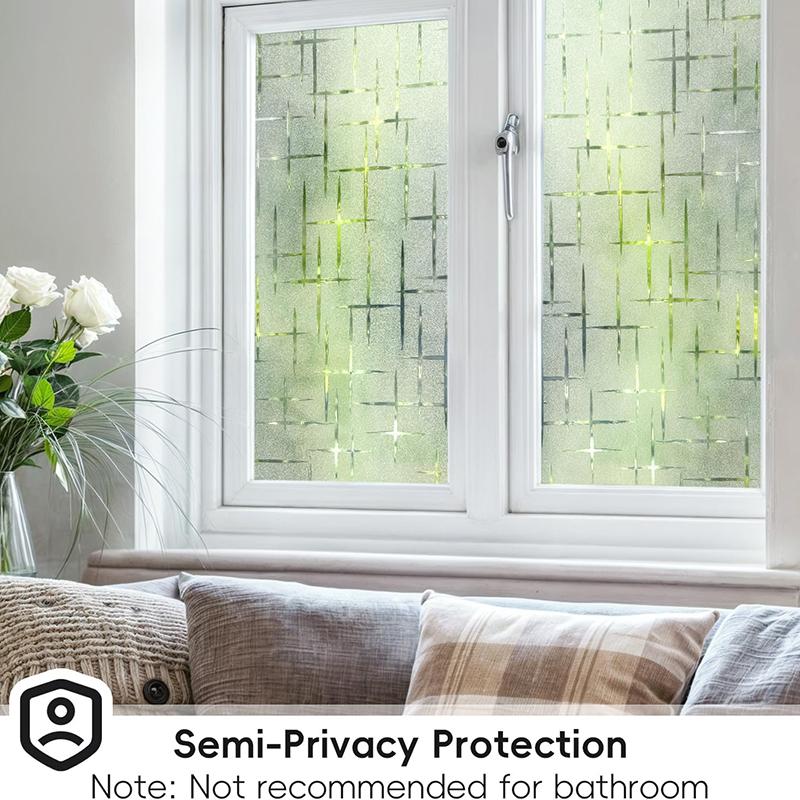 Матовая пленка для окон Cross Rainbow Privacy Cling Статическая наклейка на стекло