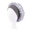 New Women's Satin Solid Wide-brimmed Sleeping Hat Unisex Head Wrap Elastic Band Cap Hair Care Bonnet Night Hat Bonnet De Nuit