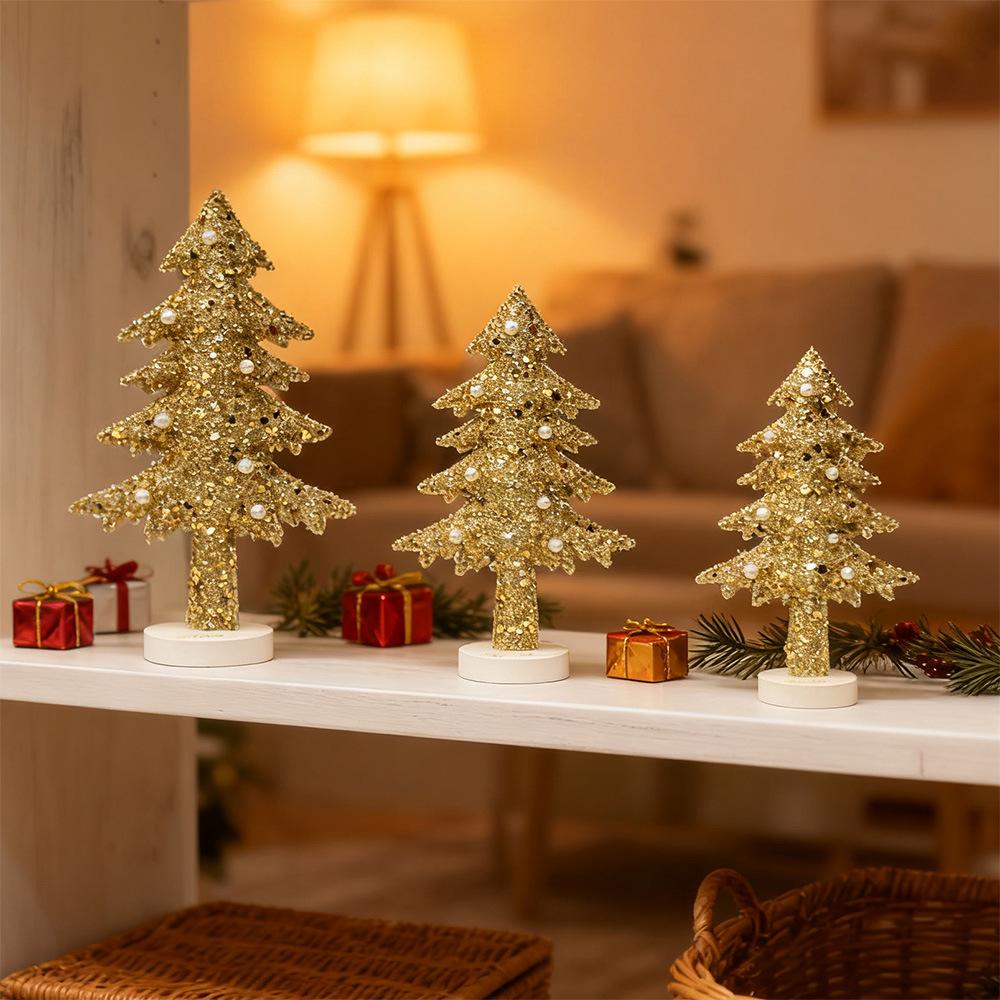 Мини Тканевое Рождественское Украшение в виде Елки - Настольное Украшение и Подарок