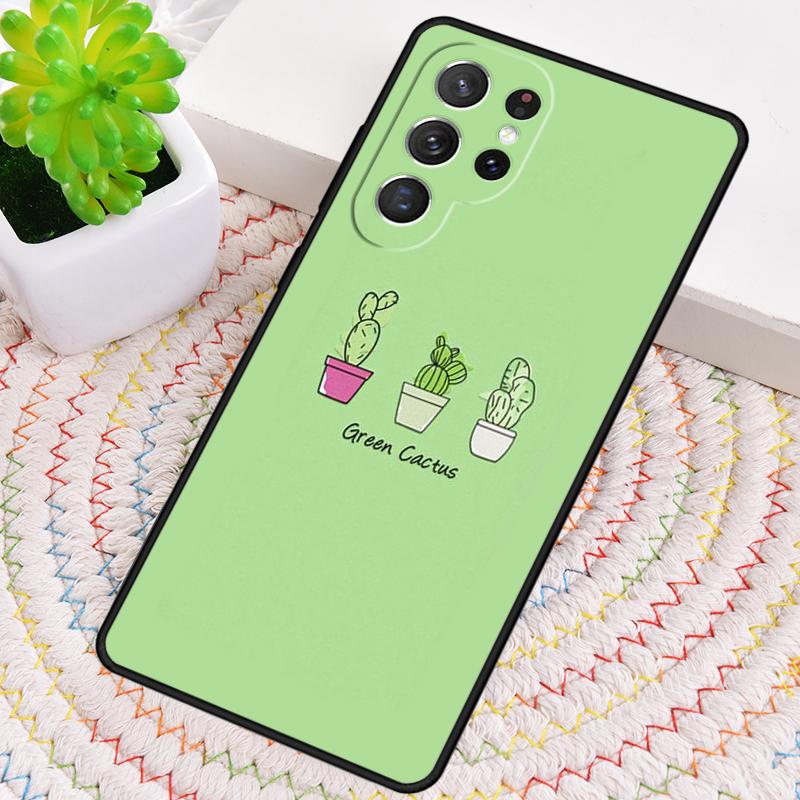 Чехол для телефона с рисунком кактуса и динозавра в конфетных цветах для Samsung Galaxy note 10 pro S26 Ultra S23 S24 FE S21 S22 PLUS