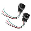 X AUTOHAUX Car Bulb Socket Female Adapter 3157 T25 Car Bulb Brake Lamp Replacement 2pcs