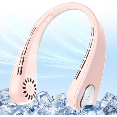 Портативный шейный вентилятор, 1 шт., без лопастей, персональный USB-вентилятор, 3 регулируемые скорости, более быстрое охлаждение, ультра-тихий, подходит для дома, офиса и спорта