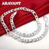 925 Silver 10mm Sideways Chain Necklace For Men Silver Jewelry Gift