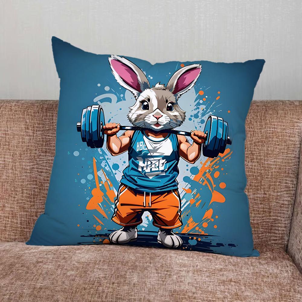 Gym Fitness Bodybuilding Pillow Case For Home Bedroom Car Office Decoration Living Room Sofa Cushion Cover Suitable