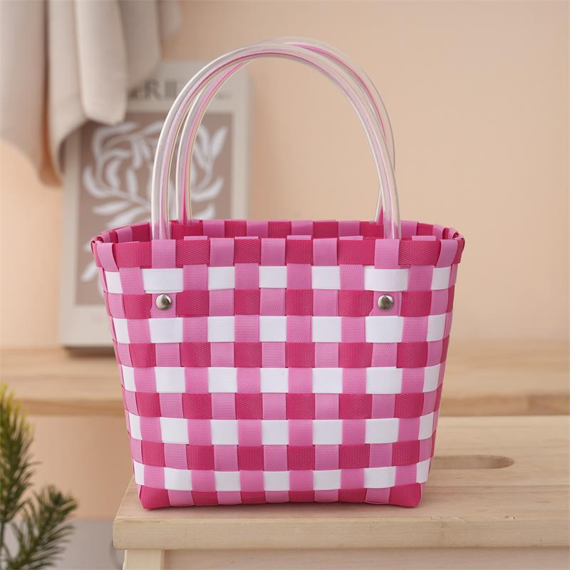 Sweet and Cute Handbag Handwoven Bag with Gift Basket Fashion Vegetable Basket Bag Versatile Beach Bag