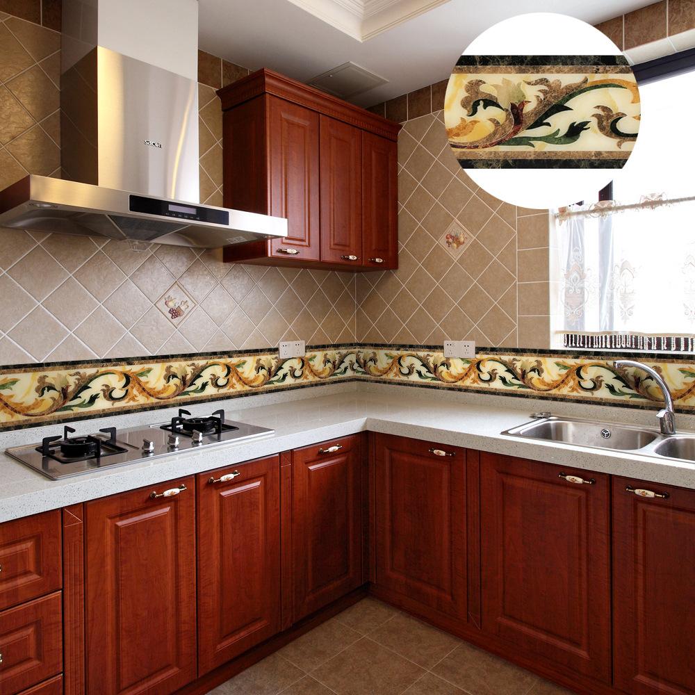 Позолоченный мозаичный плинтус, угловая наклейка на стену, ванная комната, офис, стекло, линия талии, домашний декор, водостойкий пол, волновод, художественные обои