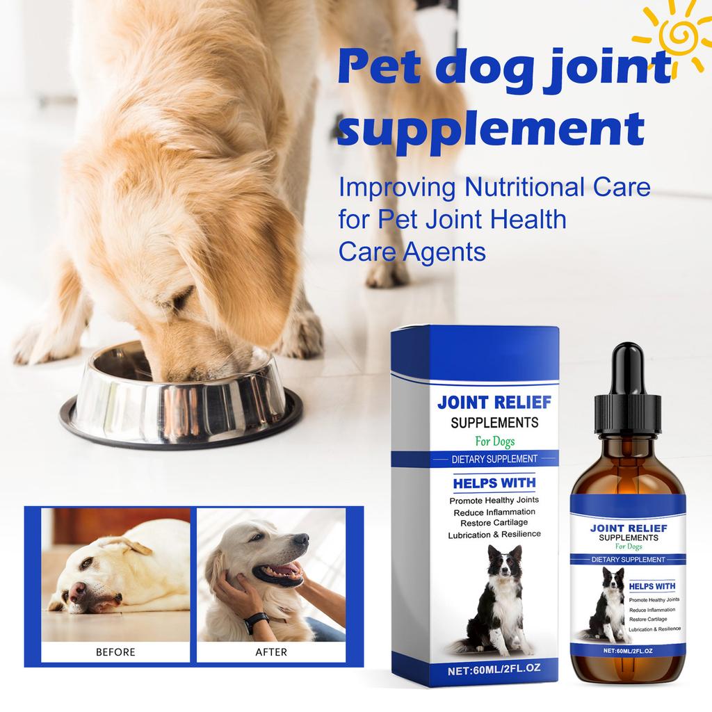 Dog Joint Aid & Relief Supplement With Chondroitin & Glucosamine HCl – Relieves Joint Pain & Reduces Inflammation For Senior Dogs