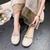 Shoes Single Shoes Women's Spring 2025 New Flat-bottomed Versatile Skirt Shoes One-pedal Shoes