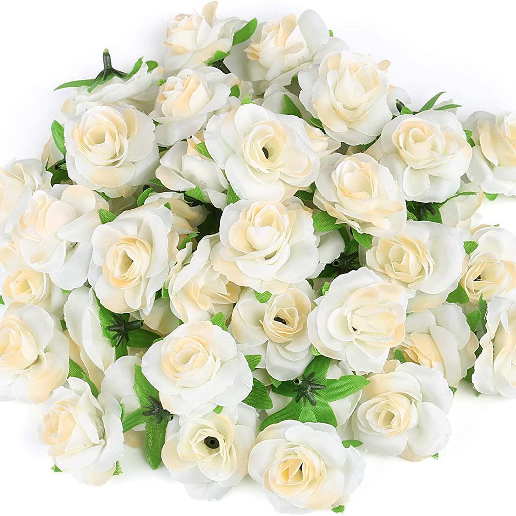 10/20 шт. Искусственные цветы шелковые кремовые розы горячие продажи Рождество свадьба букет невесты DIY домашняя ваза сад фестиваль украшение