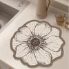 Flower Placemat Dining Table Heat Insulation Mat Absorbent Diatomaceous Earth Decorative Flower Mat for Kitchen Countertop Coffee Table