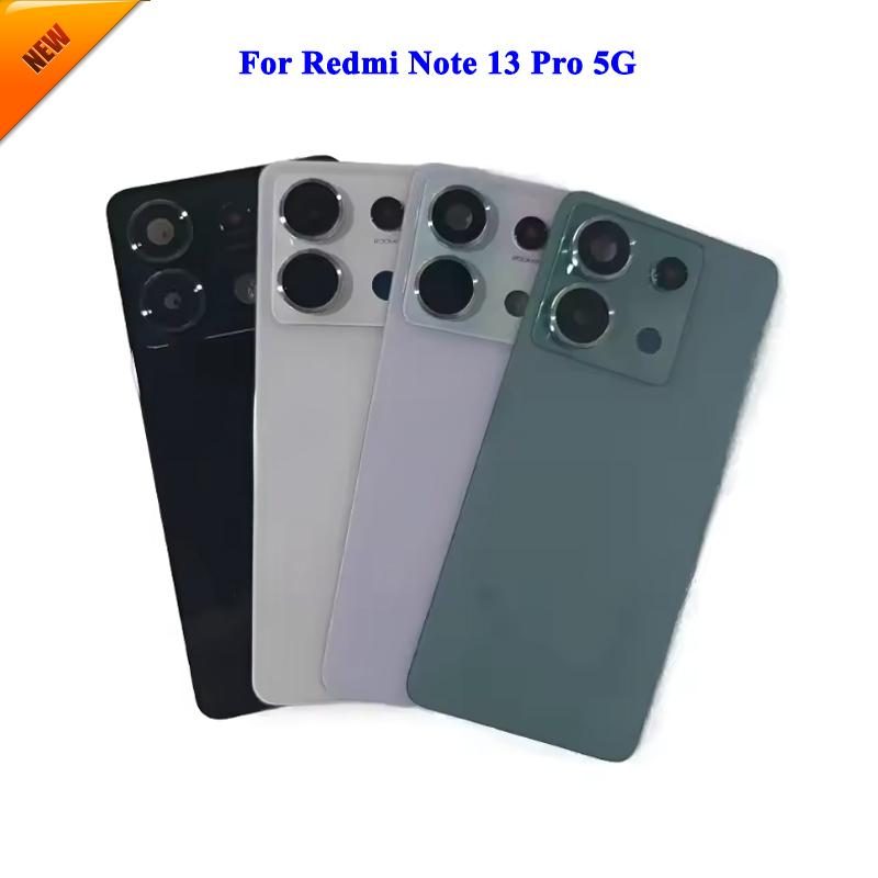 Корпус задней крышки класса AAA с объективом камеры для Xiaomi Redmi Note 13 Pro 5G, задняя крышка с клейкой основой.