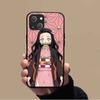 KK-10 Demon Slayer Soft Black Case for iPhone XR 14 15 11 12 13 6 7 8 X XS Pro Max Samsung S22 S23 S21 S24 FE Ultra S8 Plus