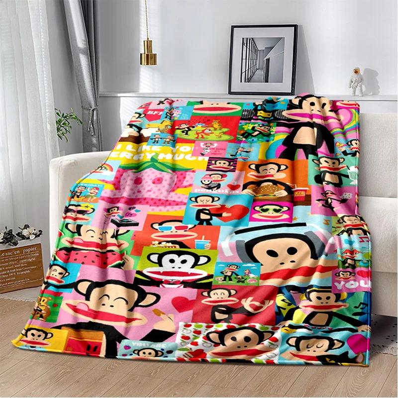 P-Paul Frank-k Фланелевое Портативное Одеяло для Детского Пикника в Гостиной Спальне Диване Кровати Идеальный Подарок на День Рождения