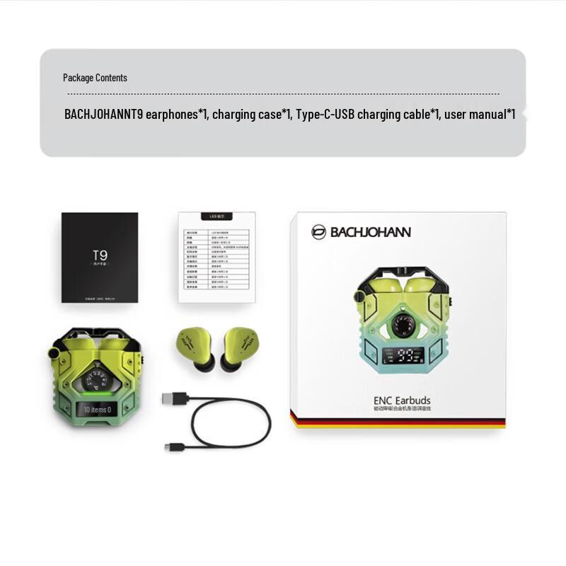 Bach John T9 PRO True Wireless Bluetooth Earphones