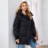 Брендовая высококачественная однотонная женская куртка черного цвета, модные теплые пальто, женские зимние пуховики, парки с капюшоном 83271