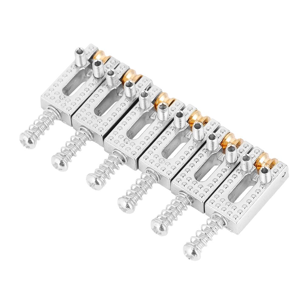 6PCS Guitar Saddles with Roller Bridge Guitar Repair Parts