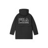 Fila Logo Printed Hooded Casual Mid-Length Down Jacket Men Outerwear F11M349904F-BK