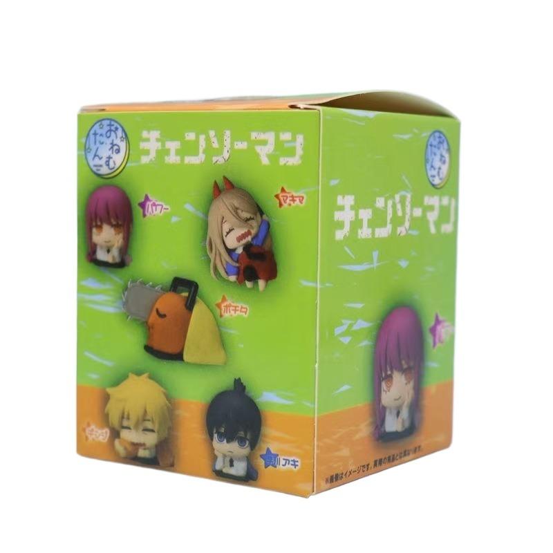 Аниме Человек-бензопила Фигурка Пауэр - Аки Дендзи и Макима Спящая Фигурка Действия Скульптура Настольное Украшение