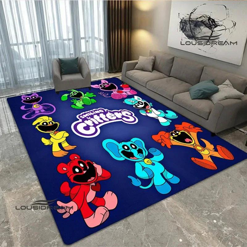 S-smiling critters Cartoon print carpet Non -slip carpet Yoga mat door mat photography props kitchen mat area rug birthday gift