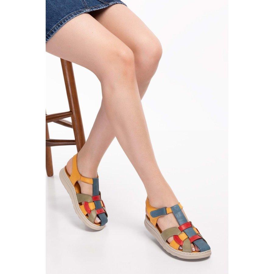 Женские удобные повседневные сандалии из натуральной кожи с мягкой стелькой