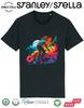 Mens Cycling T-Shirt - Biking Art Scenic Flowers - Cyclist Gift Bicycle Clothing