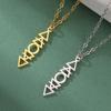 Dawapara Four Elements Necklace Earrings Jewelry Set Water Fire Air Earth Symbols Alchemical Pendant Stainless Steel Jewelry