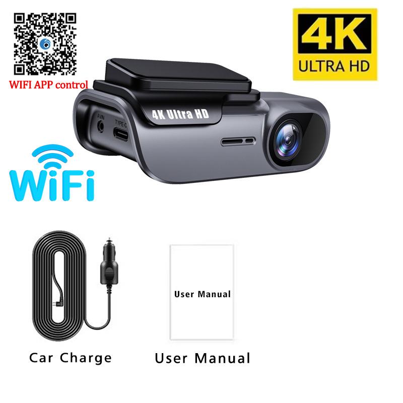 НОВЫЙ UHD 4K WIFI DashCam Видеорегистратор ночного видения Черный ящик Автомобильный видеорегистратор Камера Видеорегистратор Автоматическая поддержка G-сенсора Круглосуточная парковка