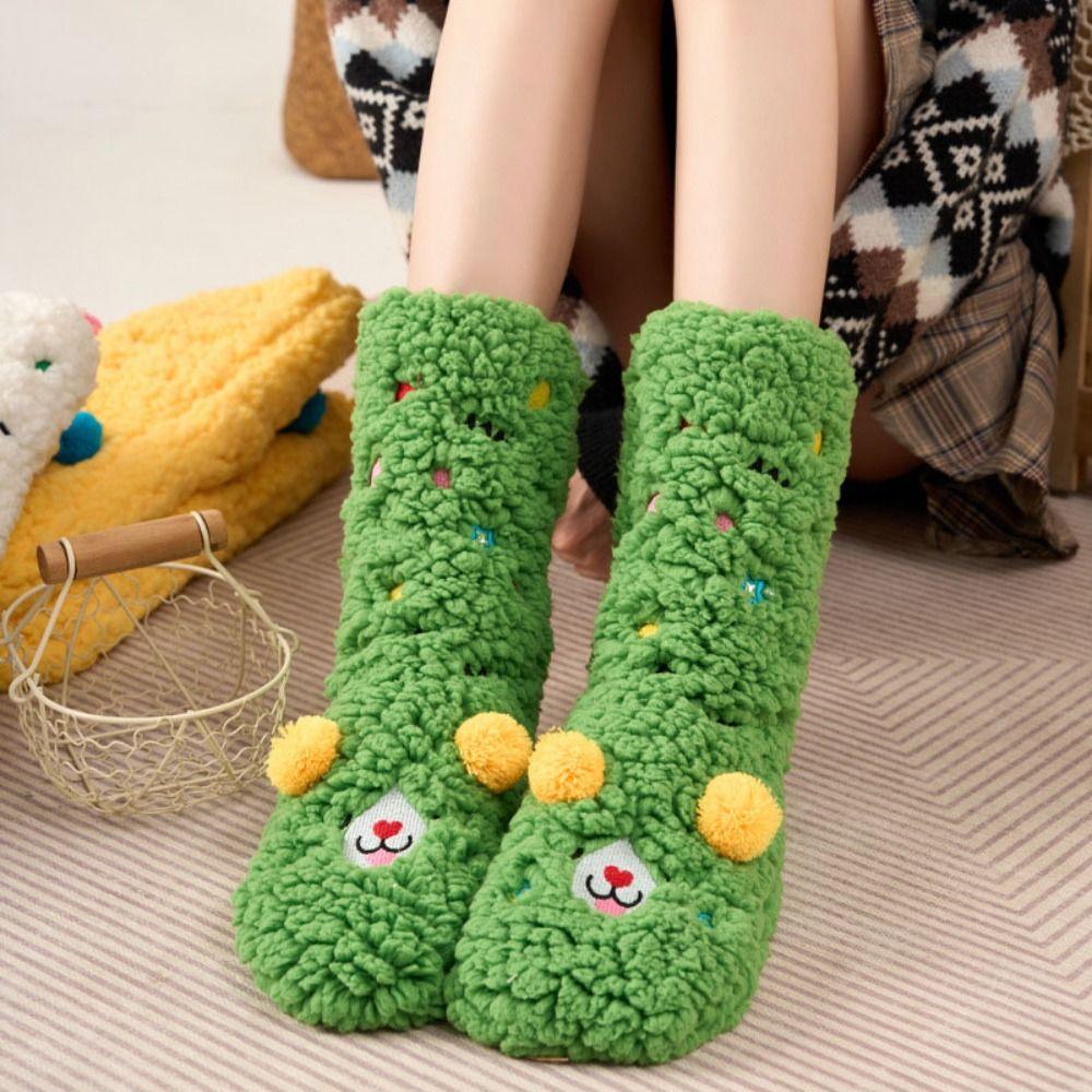 Mid Tube Thickened Floor Socks Plush Fleece Sock Women Soft Sleeping Slipper Socks Men Women