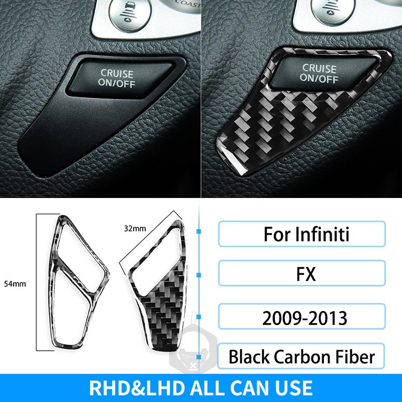 Для Infiniti FX 2009-2013 Рулевое колесо из углеродного волокна Радио Кондиционер Переключение передач Крышка подъемника окна Накладка Украшение