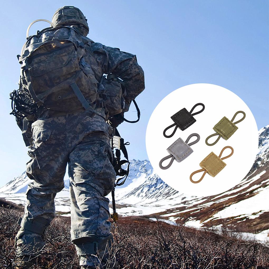 Tactical Ribbon Buckle Binding Retainer Outdoor Bag Fixing Accessory Replacement for Elastic Rope Webbing Buckle