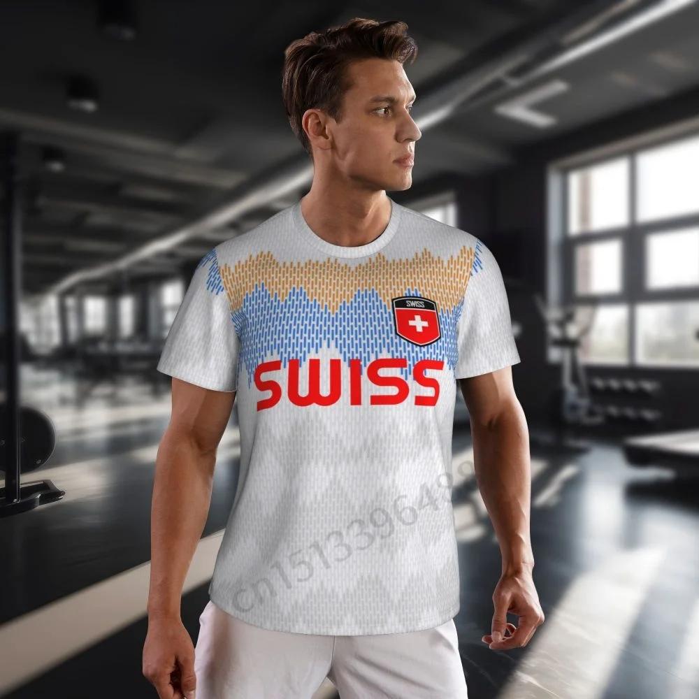 Switzerland Swiss Tshirt MMA Boxing Muay Thai National Flag Print 3D Training Unisex Women Men Quick Dry Fitness Workout Gym Sport Casual Streetwear