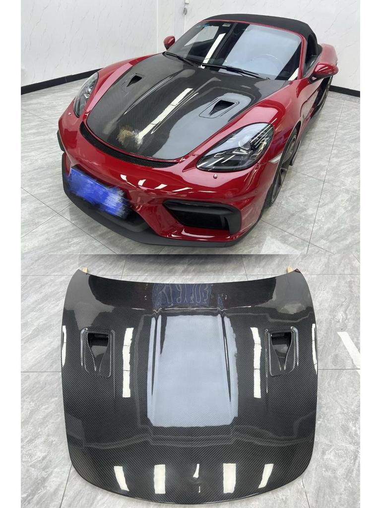 Широкий обвес кузова Porsche 718 981 Cayman GT4: Включает передний бампер, задний диффузор, заднее антикрыло, капот и многое другое