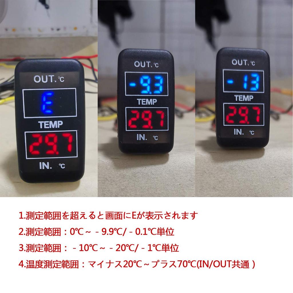 Автомобильный двойной измеритель температуры внутри / снаружи Панель с отверстием для переключателя дисплея температуры