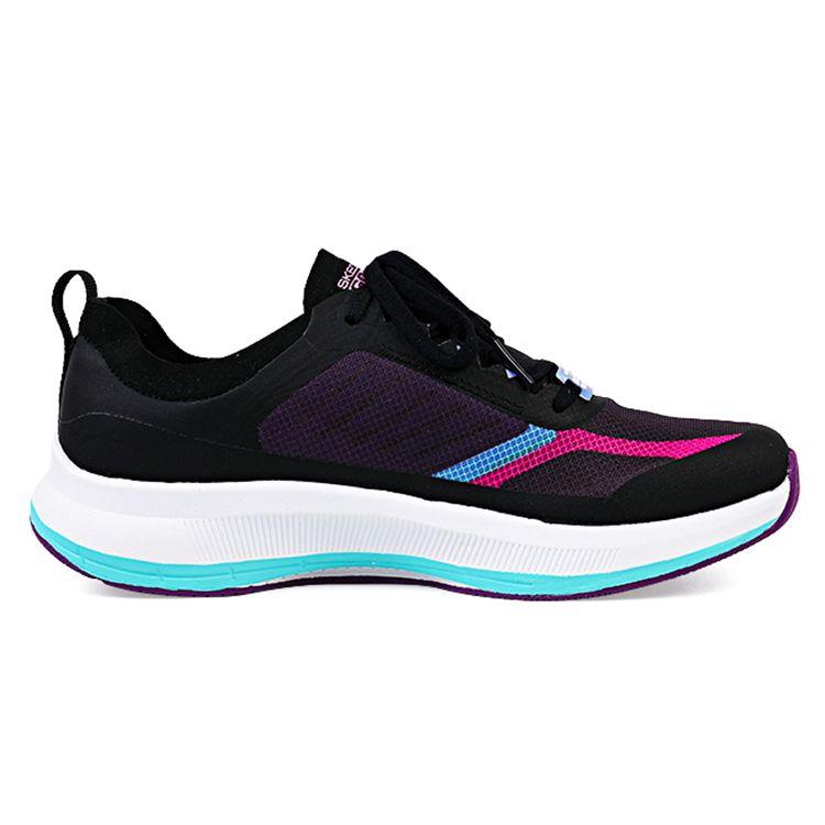 Skechers Go Run Pulse Тканевые Модные Спортивные Повседневные Кроссовки Низкие Женские Черно-Мультиколор 128658-BKMT
