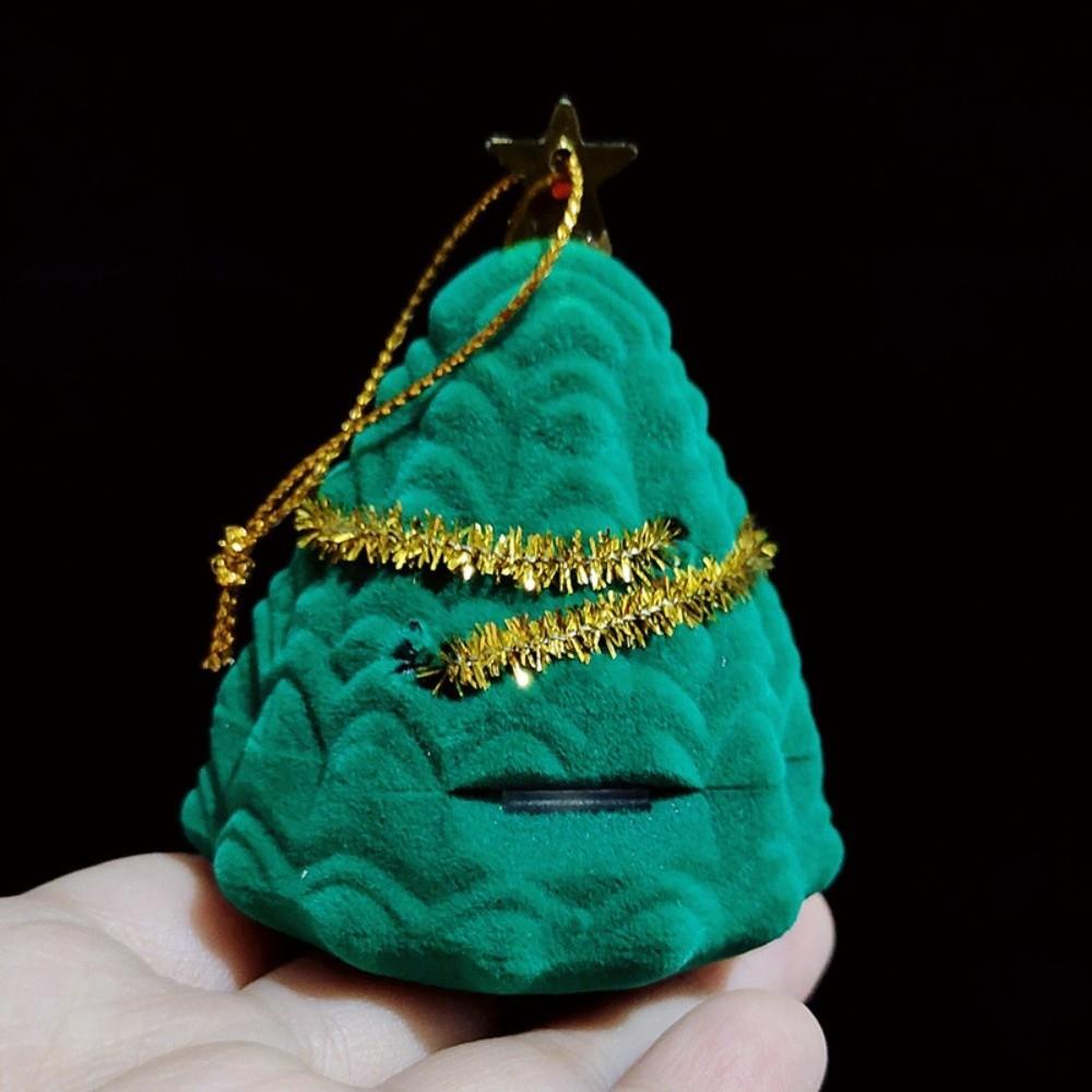 Christmas Bell Christmas Tree Ornament Snowman Santa Claus Rings Box Christmas Jewelry Box Propose