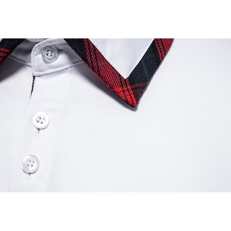 Осеннее новое поступление мужская клетчатая рубашка с длинным рукавом в стиле колор-блок, повседневная деловая рубашка в стиле пэчворк для мужчин, повседневная рубашка для офиса, работы в социальных сетях