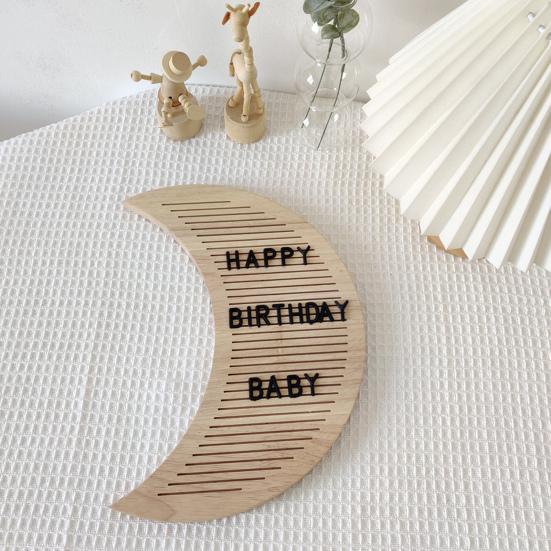 Доска объявлений Современная сменная легкая деревянная доска объявлений Луна Деревянная доска из фетра Деревянная доска для писем для детской комнаты