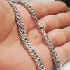 Двойная плетеная полированная кубинская цепочка из нержавеющей стали ювелирное ожерелье мужская и женская хип-хоп одежда парная цепочка