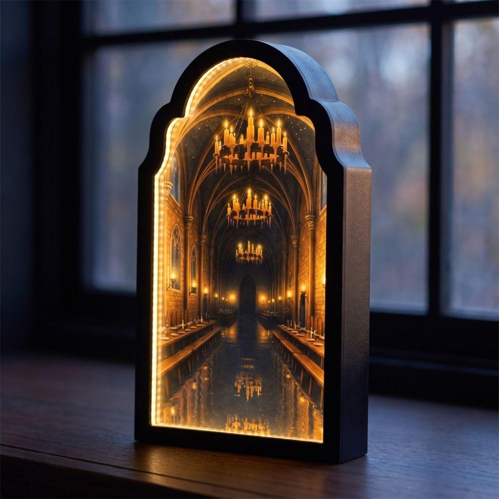 LED Glowing Light Up Ghost Mirror Ghost Shaped Ghost Shaped Wall Mirror Halloween Party