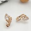 SIMJOO Rose Gold Earrings with Stylish Butterfly Zircon Earrings