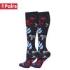 1 Pair Cute Cat Compression Socks Knee High 20-30 Mmhg Fit Medical Edema Diabetes Varicose Veins Running Sports Socks
