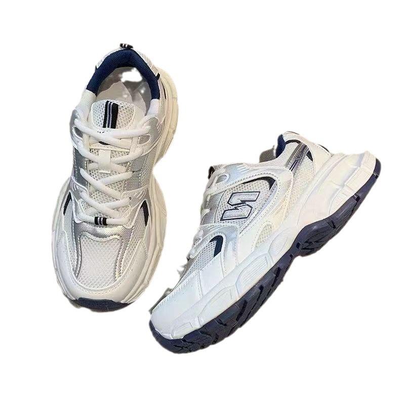 2024 новые повседневные спортивные туфли детские популярные модные универсальные повседневные сетчатые туфли на толстой подошве дышащие легкие туфли для папы